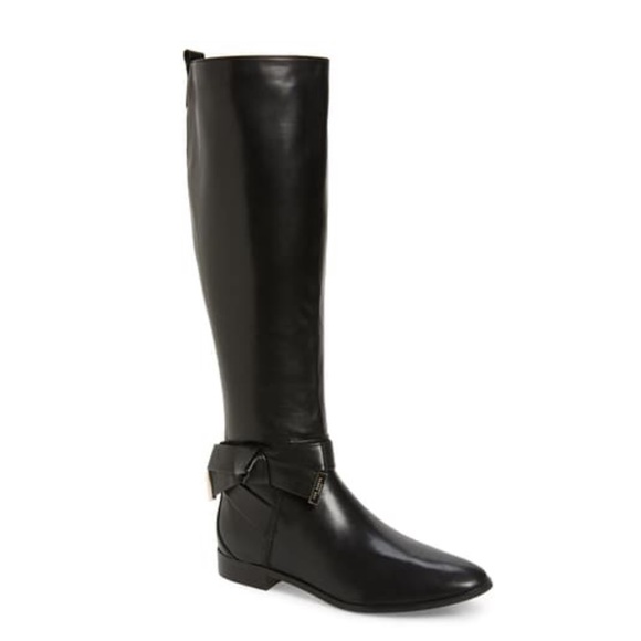 Ted Baker Tall Black Leather Knee High Boot - Picture 2 of 13